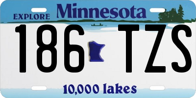 MN license plate 186TZS