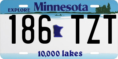 MN license plate 186TZT