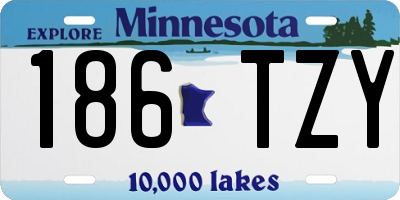 MN license plate 186TZY