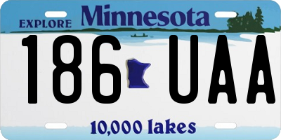 MN license plate 186UAA
