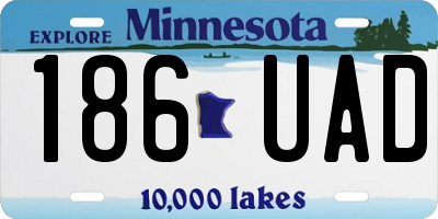MN license plate 186UAD