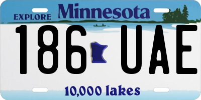 MN license plate 186UAE