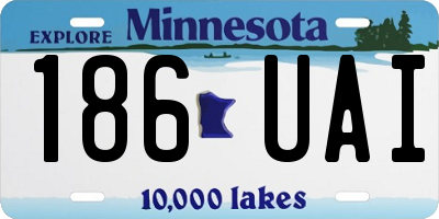MN license plate 186UAI