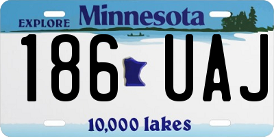 MN license plate 186UAJ