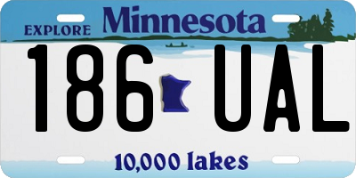 MN license plate 186UAL