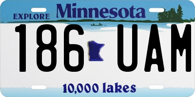 MN license plate 186UAM