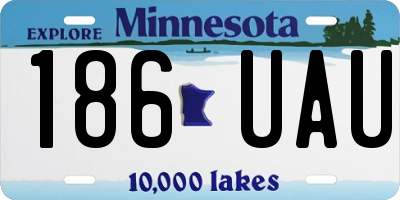 MN license plate 186UAU