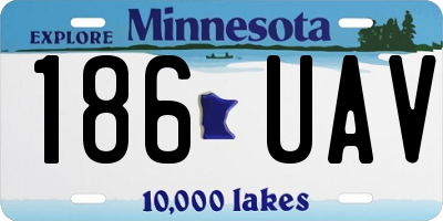 MN license plate 186UAV
