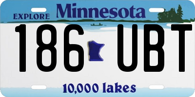 MN license plate 186UBT