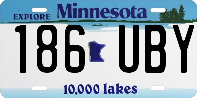 MN license plate 186UBY
