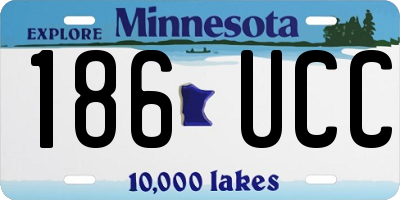 MN license plate 186UCC