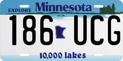 MN license plate 186UCG