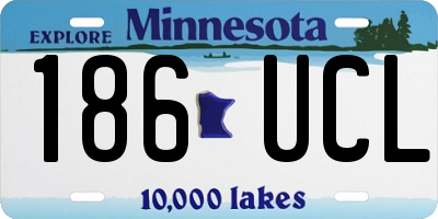 MN license plate 186UCL
