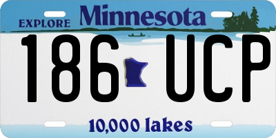 MN license plate 186UCP