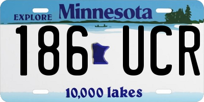 MN license plate 186UCR