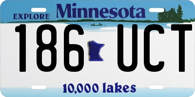 MN license plate 186UCT