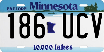 MN license plate 186UCV