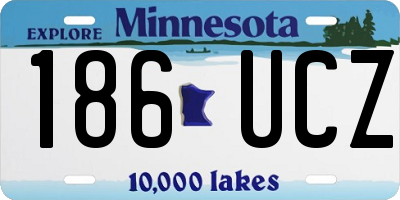 MN license plate 186UCZ
