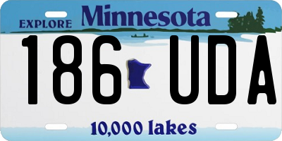 MN license plate 186UDA