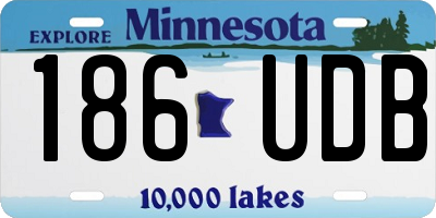 MN license plate 186UDB
