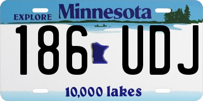MN license plate 186UDJ