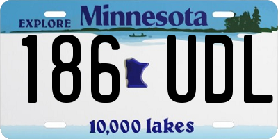 MN license plate 186UDL