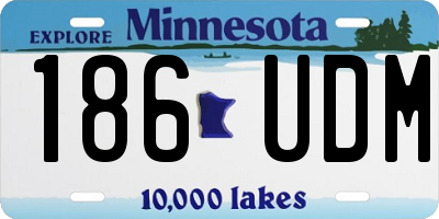 MN license plate 186UDM