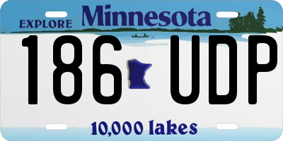 MN license plate 186UDP