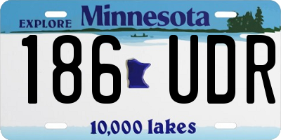 MN license plate 186UDR