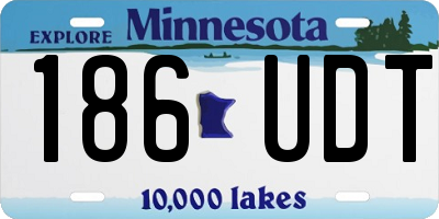MN license plate 186UDT