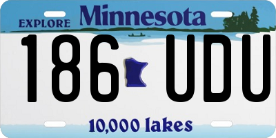 MN license plate 186UDU