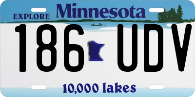 MN license plate 186UDV