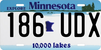MN license plate 186UDX