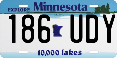 MN license plate 186UDY