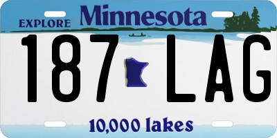 MN license plate 187LAG