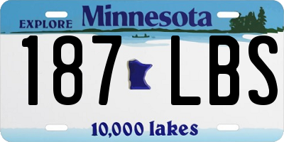 MN license plate 187LBS