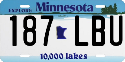 MN license plate 187LBU