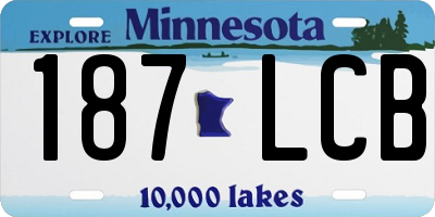 MN license plate 187LCB