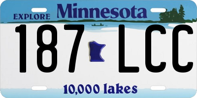 MN license plate 187LCC