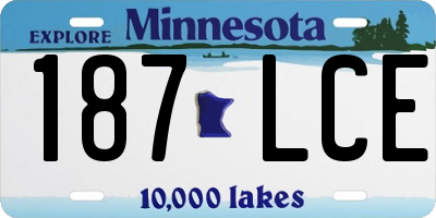 MN license plate 187LCE