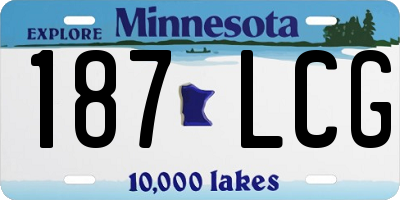MN license plate 187LCG