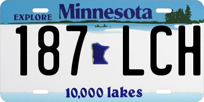 MN license plate 187LCH