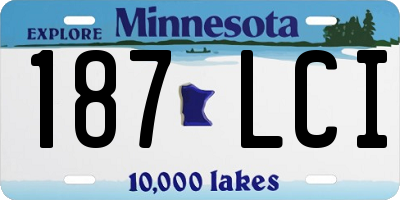 MN license plate 187LCI