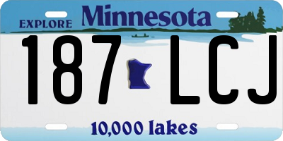 MN license plate 187LCJ