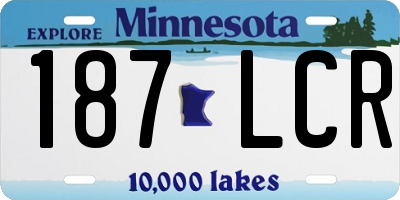 MN license plate 187LCR