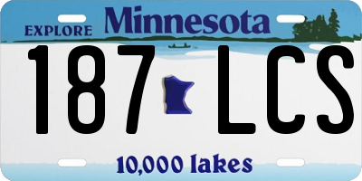 MN license plate 187LCS