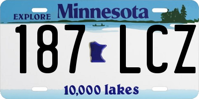 MN license plate 187LCZ