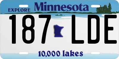 MN license plate 187LDE