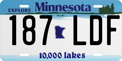 MN license plate 187LDF