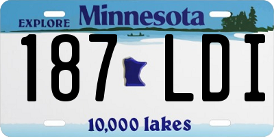 MN license plate 187LDI